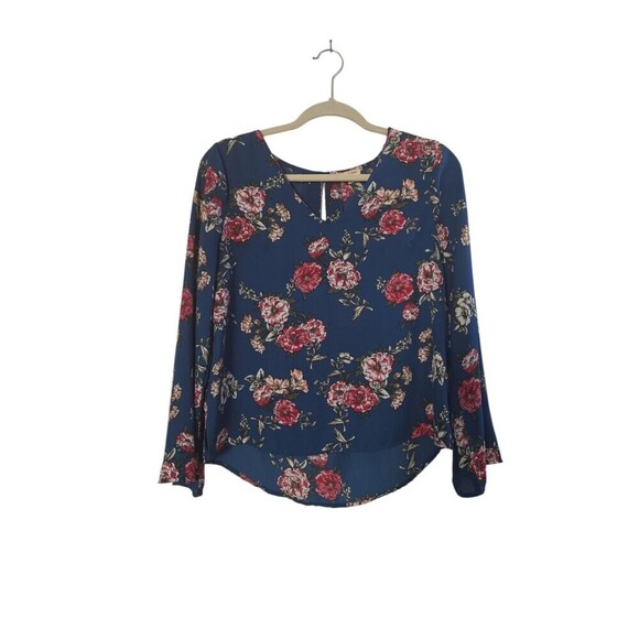 Lily White Tops - Lily White Women's Blouse Floral Size Medium Teal